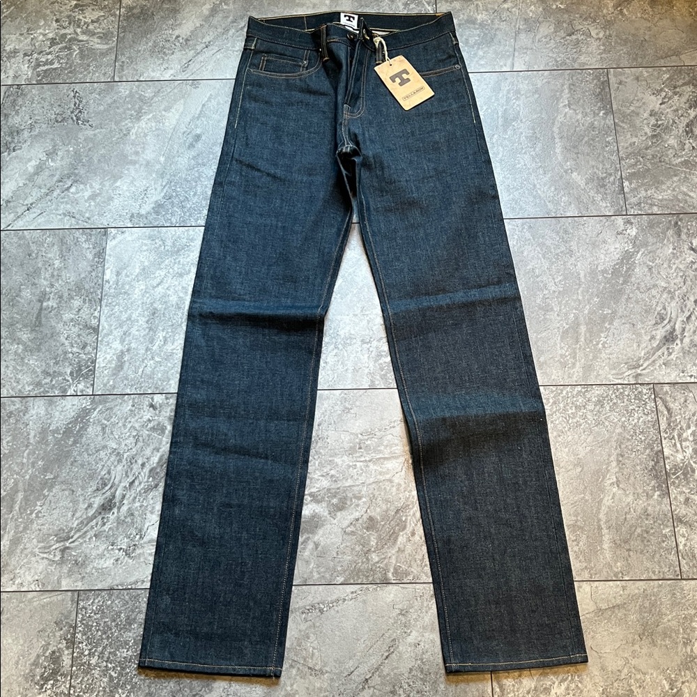 Sz 28 & 29 TELLASON Slim Straight 
12.5 Oz denim Cone Mills White Oak selvedge